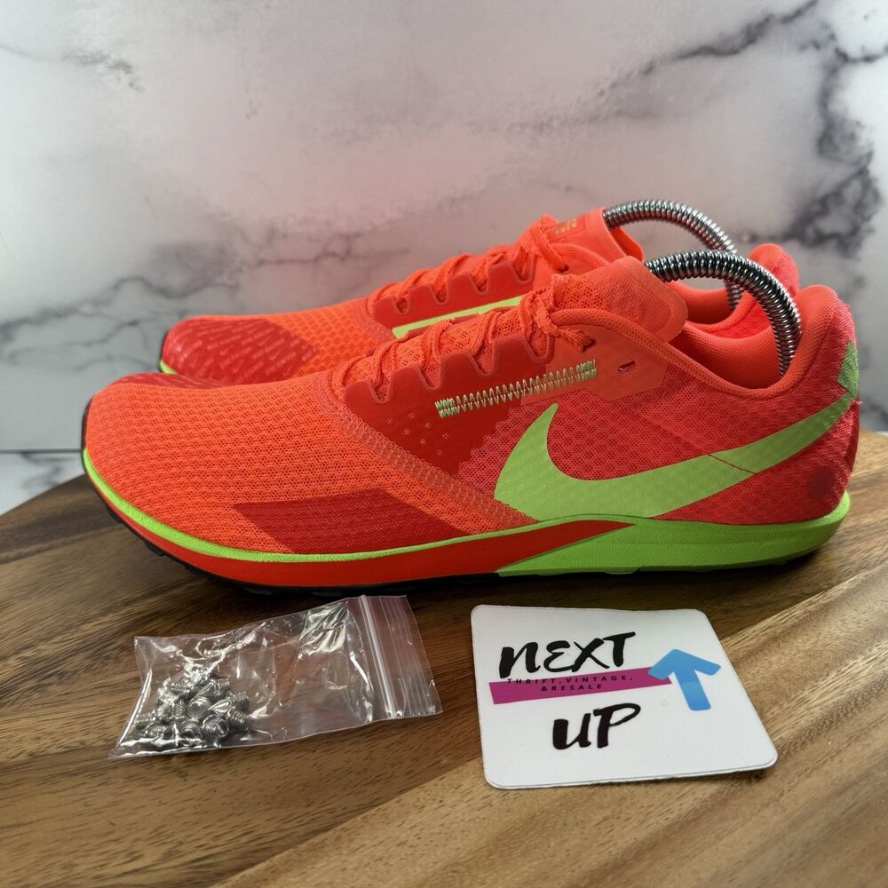 Men’s 10-Nike Zoom Rival Waffle 6 Hyper Orange Lime Track Spikes DX7999-800